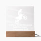 Square Night Light Plaque - Be Your Awesome Self -Dirt Bike