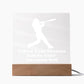 Square Night Light Plaque - Be Your Awesome Self -Baseball