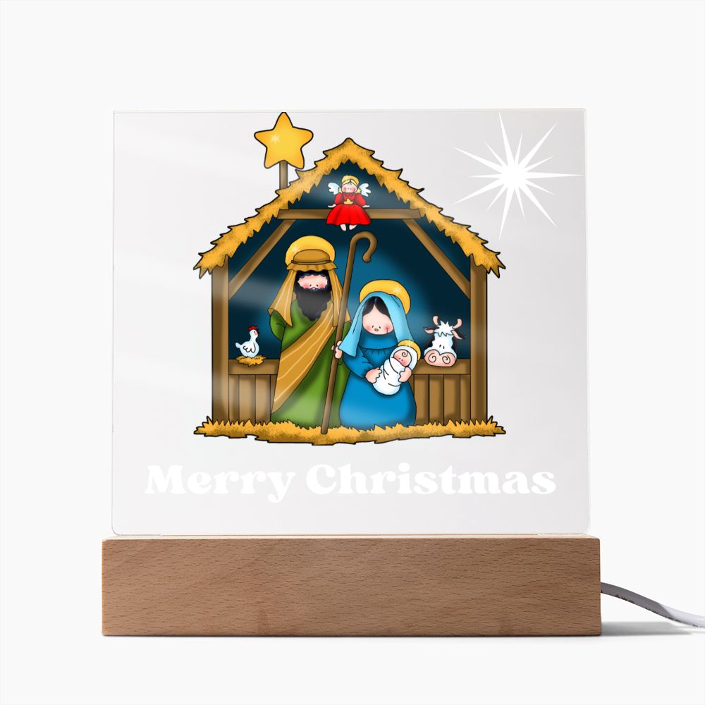Night Light Plaque-Christmas Nativity Scene
