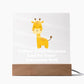 Square Night Light Plaque - Be Your Awesome Self Giraffe