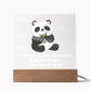 Square Night Light Plaque - Be Your Awesome Self Panda Bear