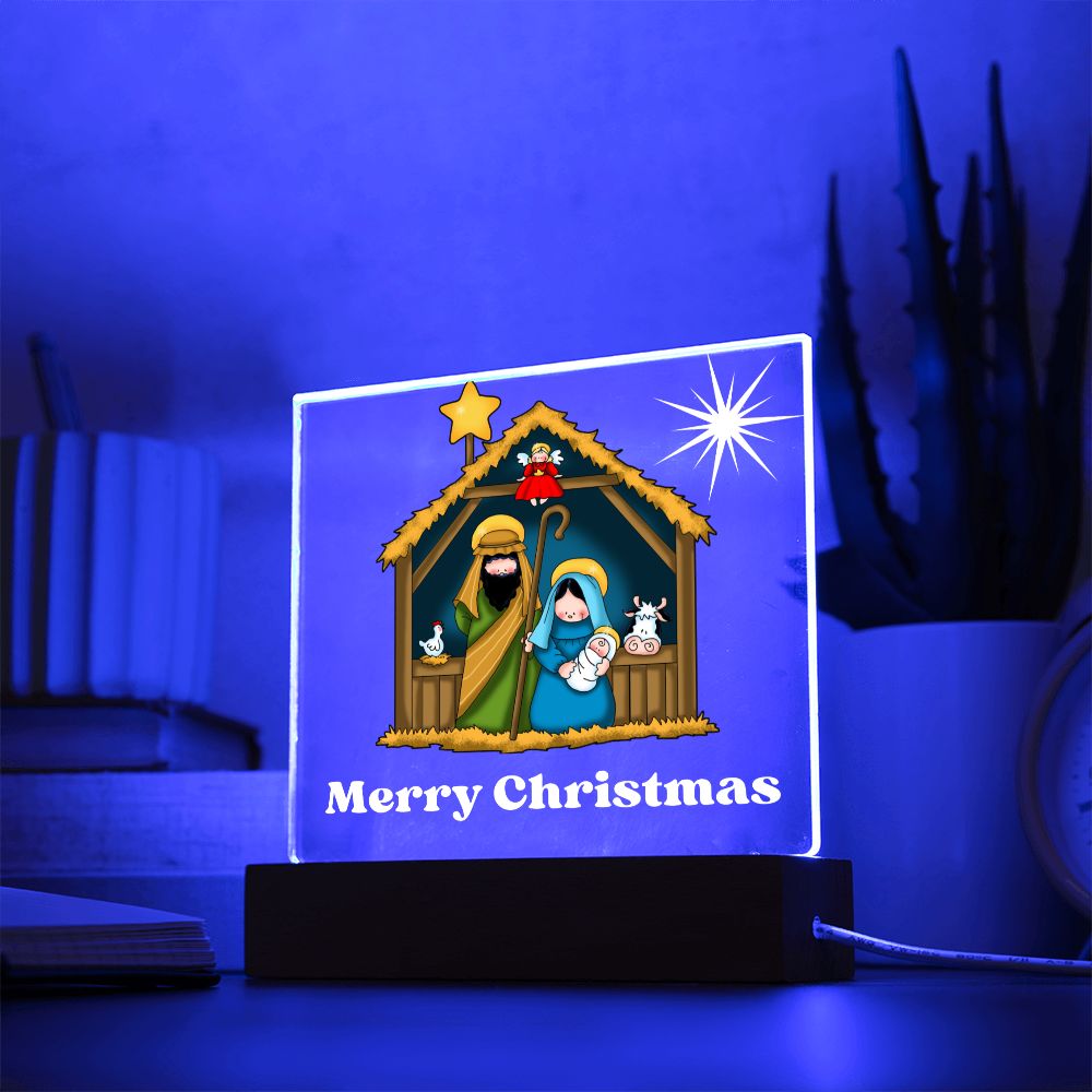 Night Light Plaque-Christmas Nativity Scene