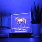 Square Night Light Plaque - Be Your Awesome Self Horse