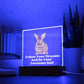 Square Night Light Plaque - Be Your Awesome Self Parrot