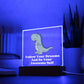 Square Night Light Plaque - Be Your Awesome Self Cute Dinosaur