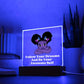 Square Night Light Plaque - Be Your Awesome Self Afro Puffs Girl