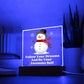 Night Light Plaque- Snowman Red Scarf