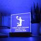 Square Night Light Plaque - Be Your Awesome Self Basketball