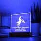 Square Night Light Plaque - Be Your Awesome Self -Dirt Bike