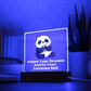 Square Night Light Plaque - Be Your Awesome Self Panda Bear