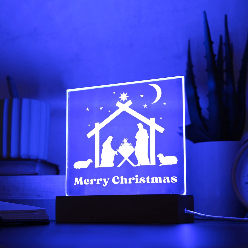 Night Light Plaque- Christmas Nativity Scene