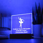 Square Night Light Plaque - Be Your Awesome Self Ballerina