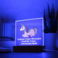 Square Night Light Plaque - Be Your Awesome Self Pink Unicorn