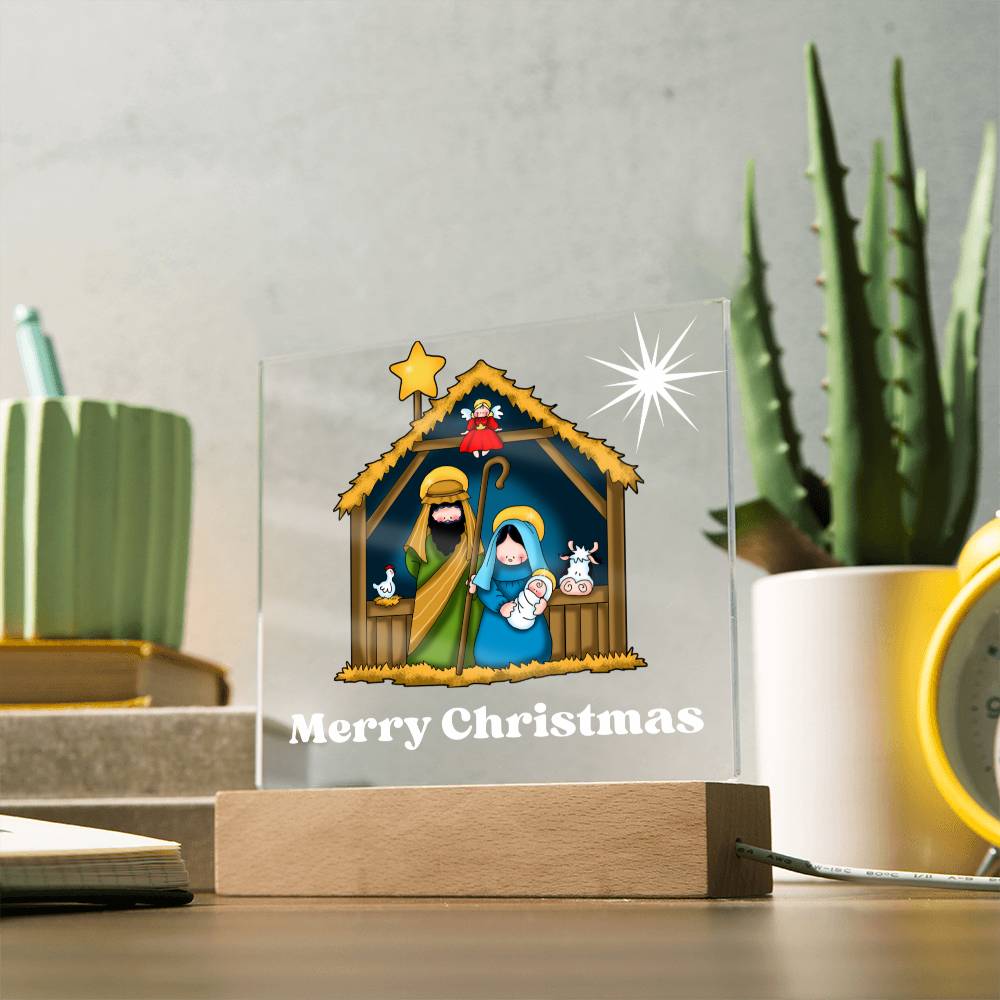 Night Light Plaque-Christmas Nativity Scene