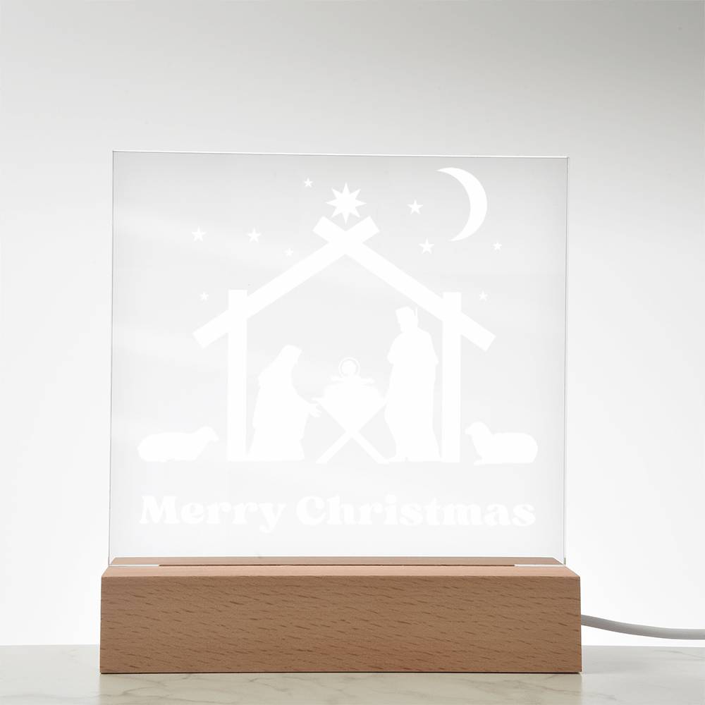 Night Light Plaque- Christmas Nativity Scene