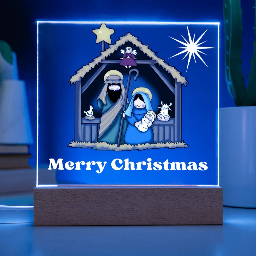 Night Light Plaque-Christmas Nativity Scene