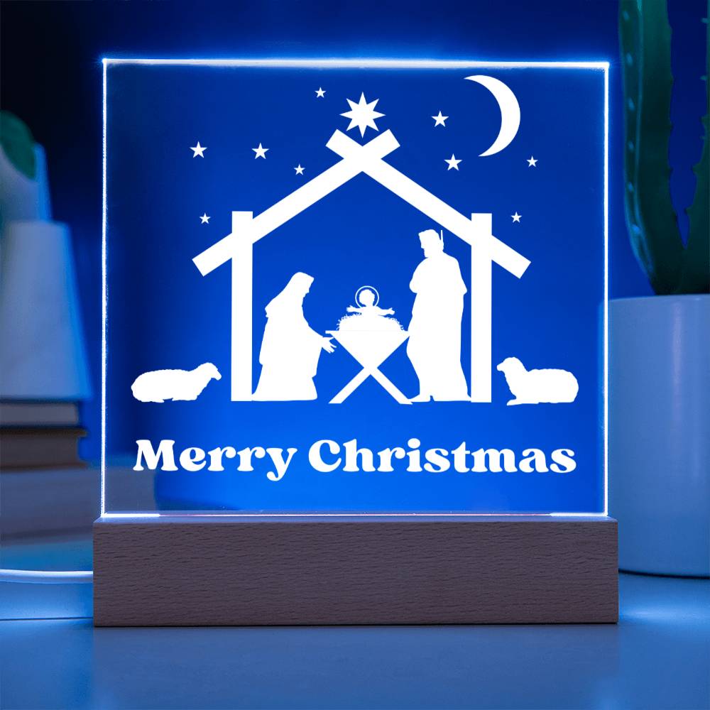 Night Light Plaque- Christmas Nativity Scene