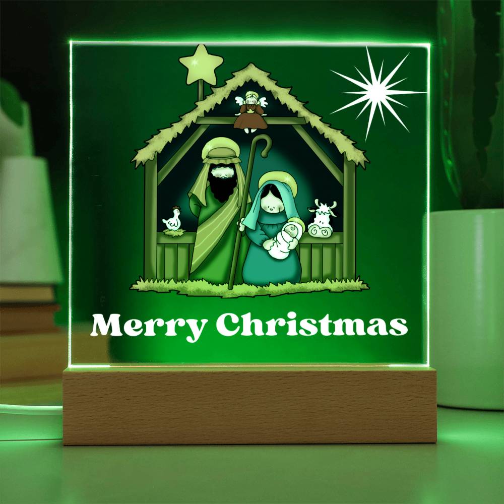 Night Light Plaque-Christmas Nativity Scene