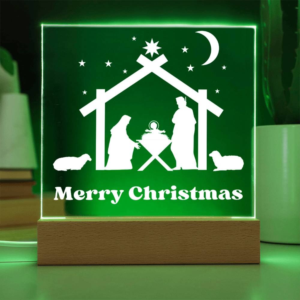 Night Light Plaque- Christmas Nativity Scene