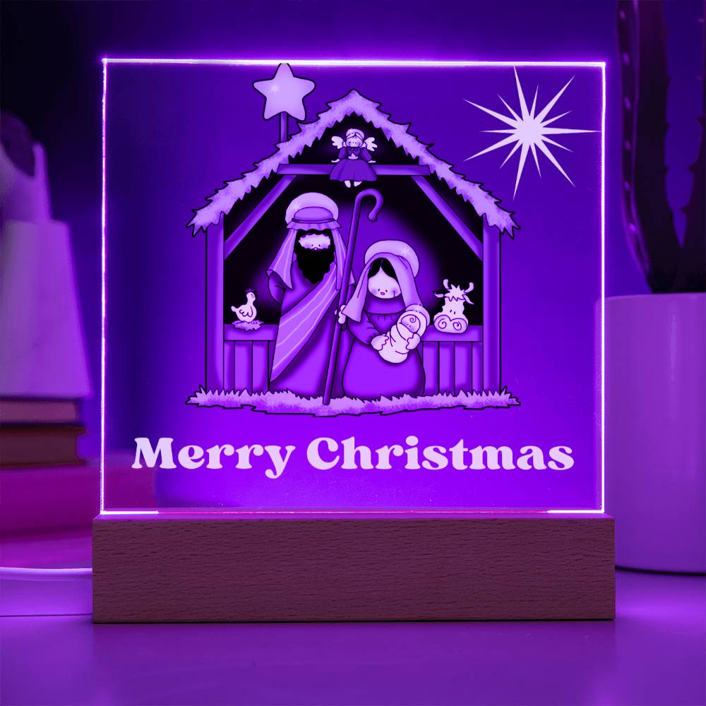 Night Light Plaque-Christmas Nativity Scene