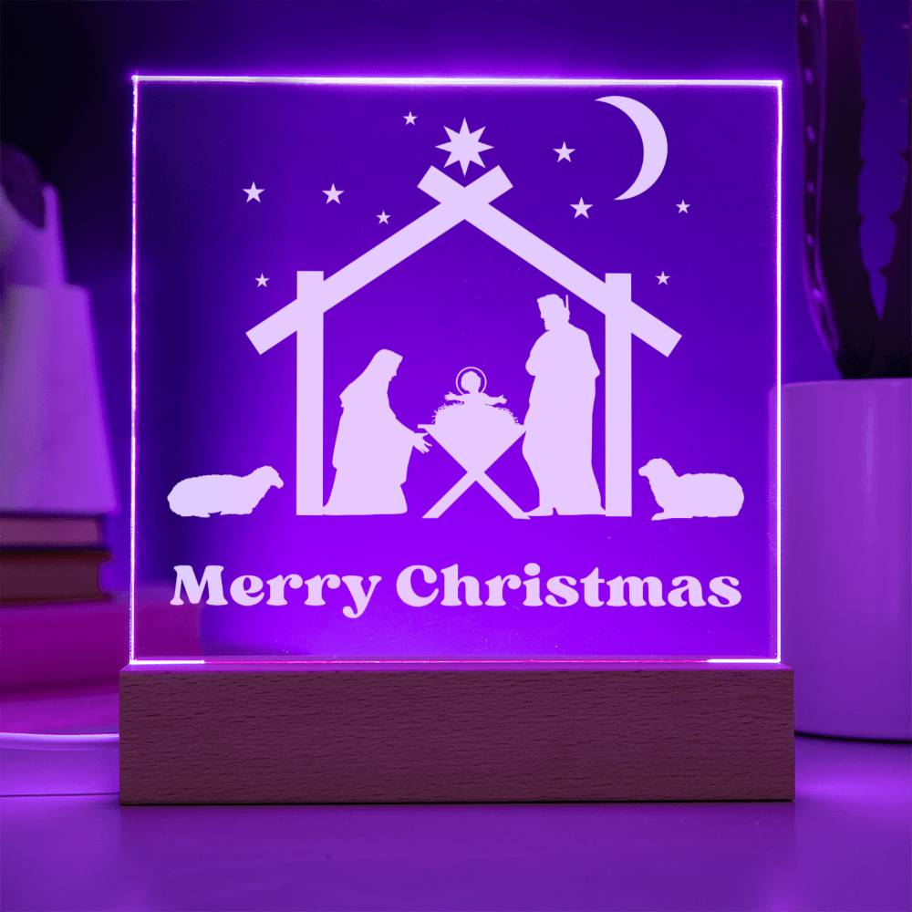 Night Light Plaque- Christmas Nativity Scene