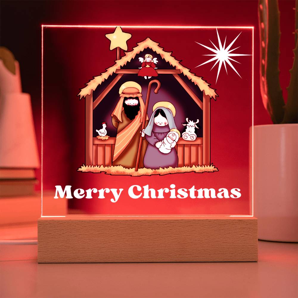 Night Light Plaque-Christmas Nativity Scene