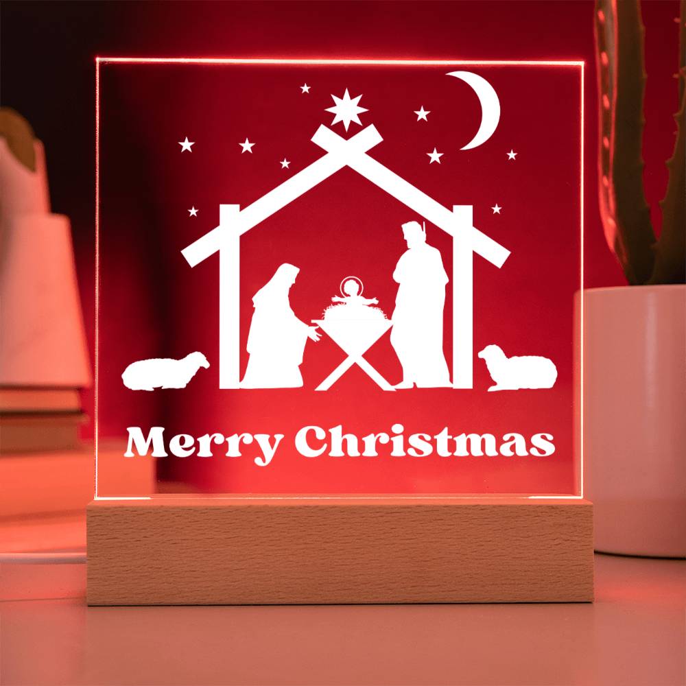 Night Light Plaque- Christmas Nativity Scene