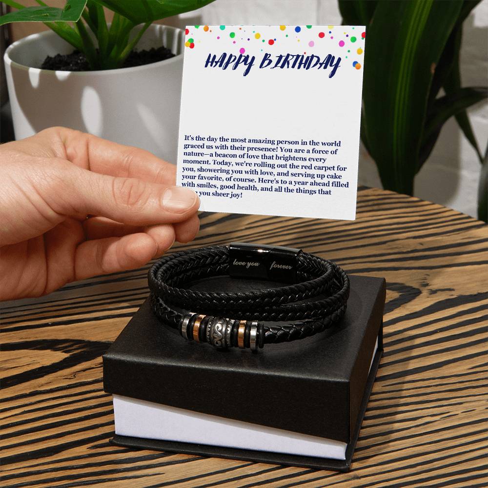 Happy Birthday Men's Bracelet