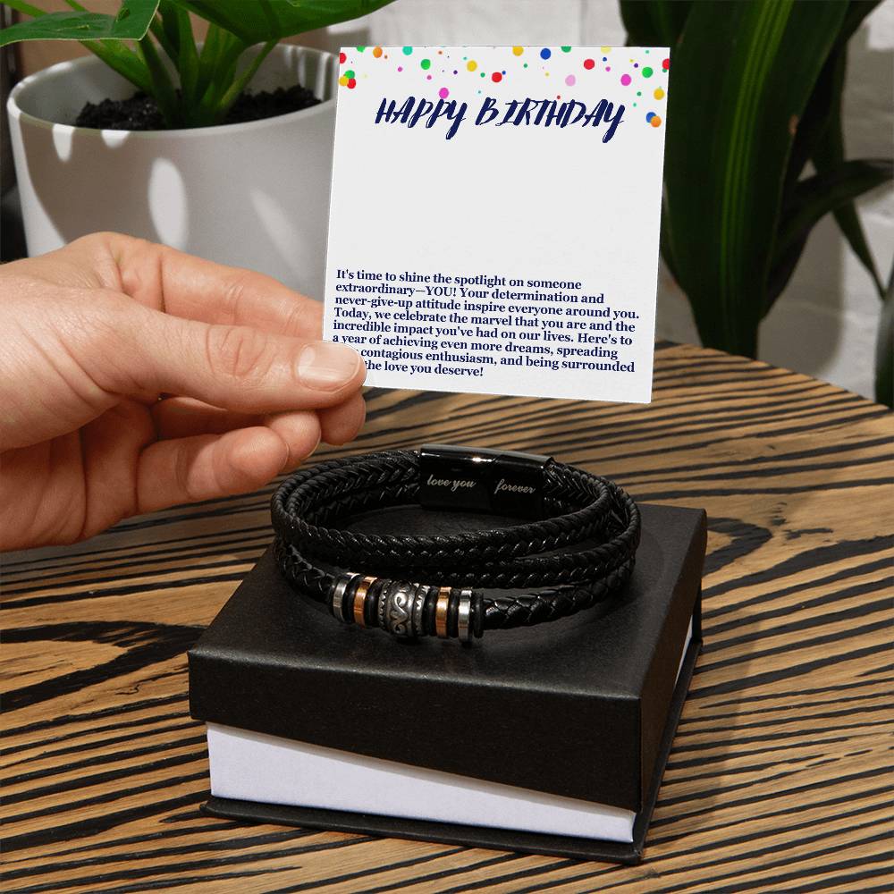 Happy Birthday Men's Bracelet