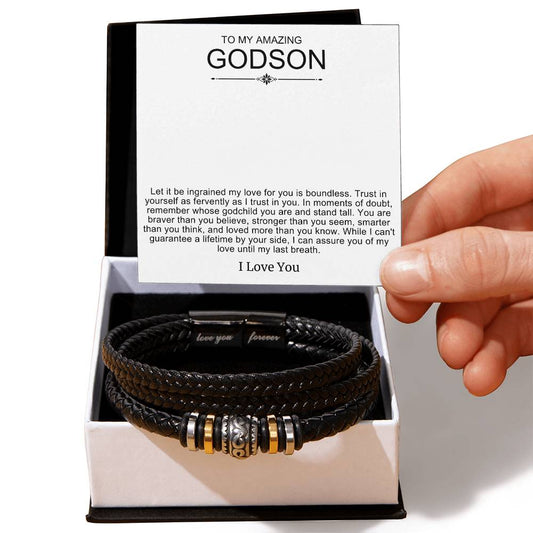 To Godson from God Parent Bracelet