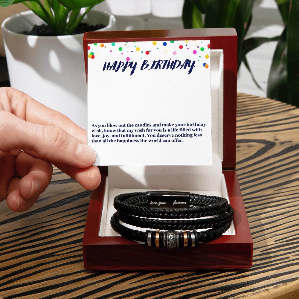 Happy Birthday Men's Bracelet