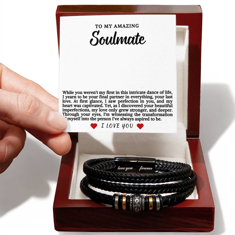 Soulmate Men's Vegan Leather Bracelet