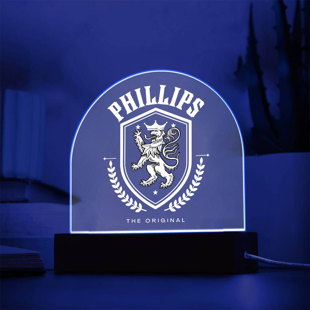 Phillips Family Name Plaque