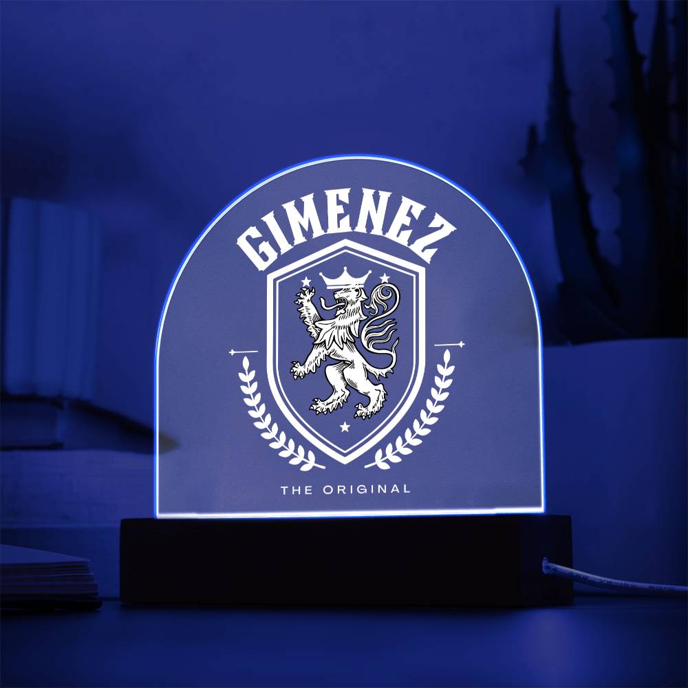 Gimenez Family Name Plaque
