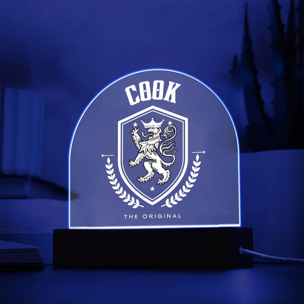 cook Family Name Plaque