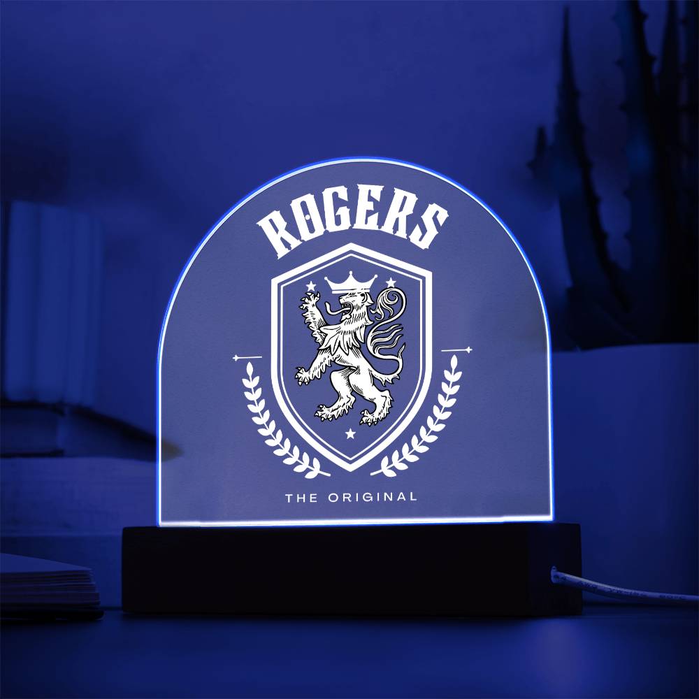 Rogers Family Name Plaque