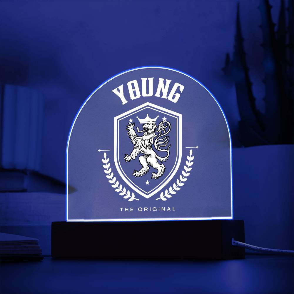 Young Family Name Plaque