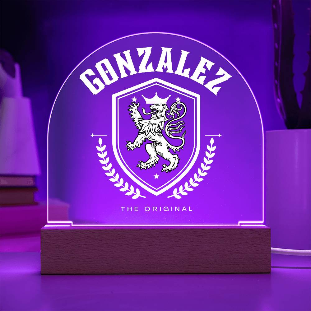 Gonzalez Family Name Plaque