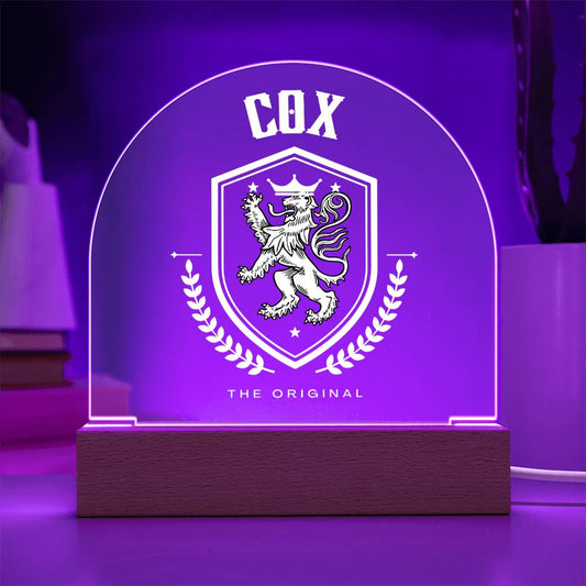 Cox Family Name Plaque