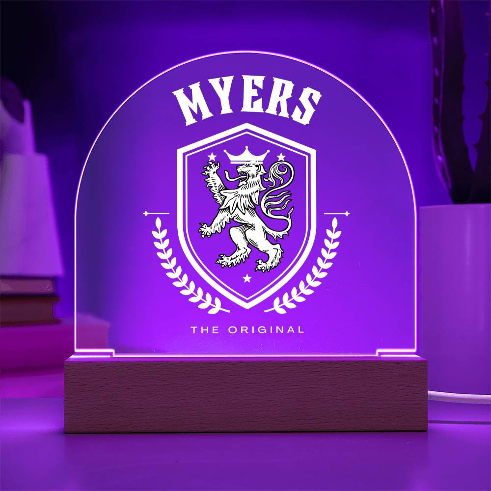 Myers Family Name Plaque