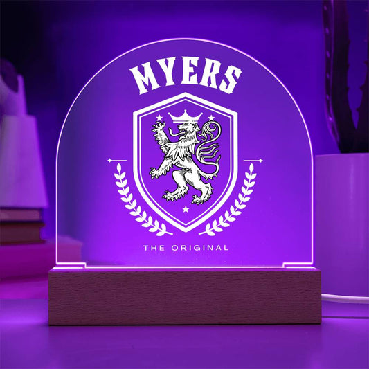 Myers Family Name Plaque