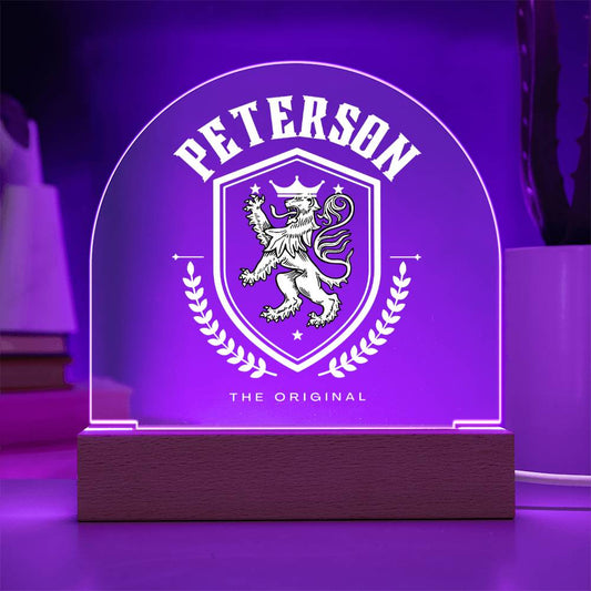 Peterson Family Name Plaque