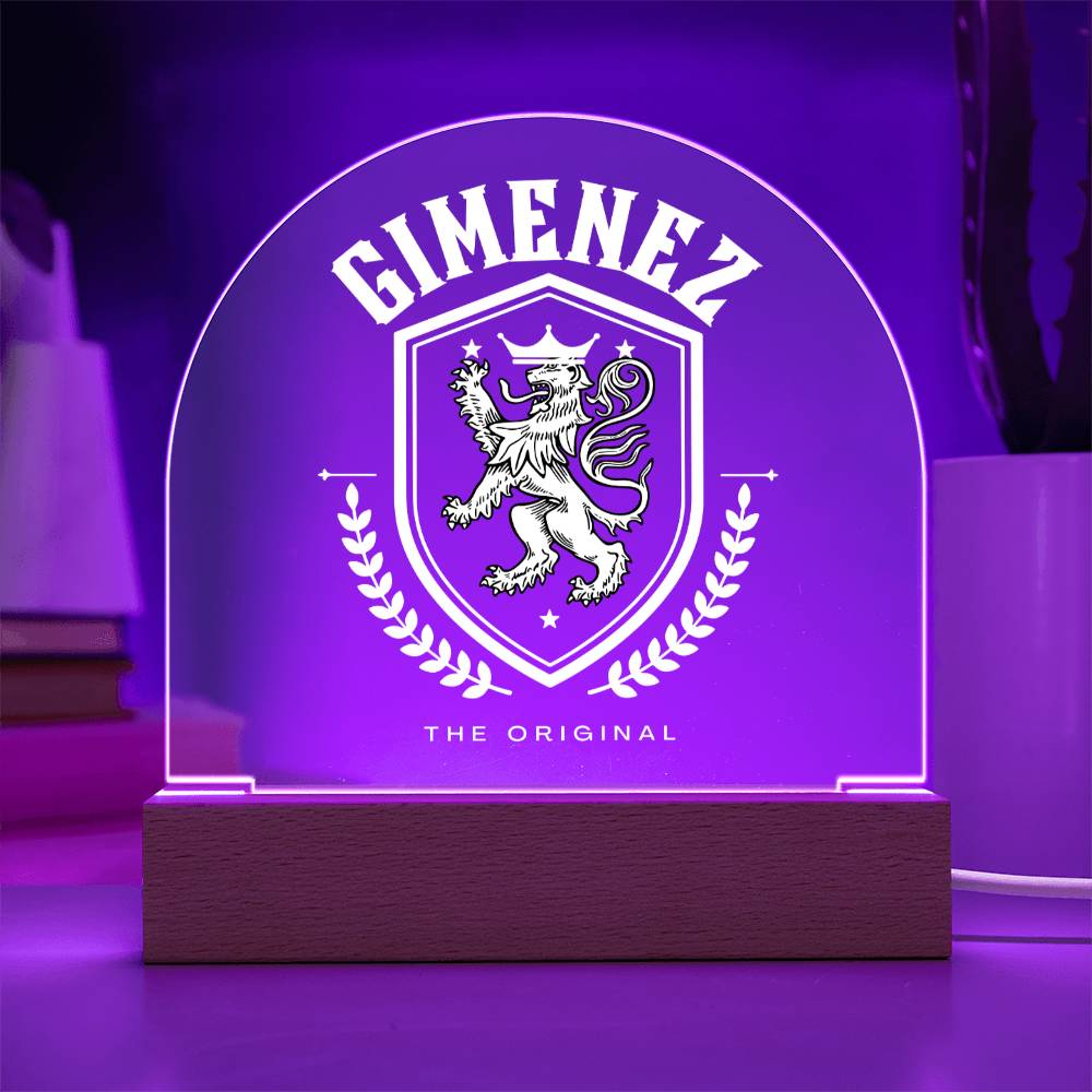 Gimenez Family Name Plaque