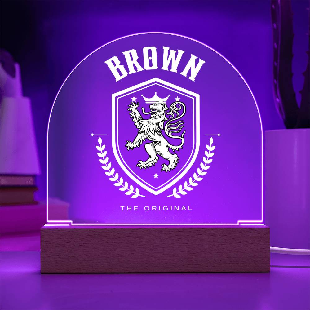 Brown Family Name Plaque