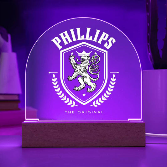 Phillips Family Name Plaque