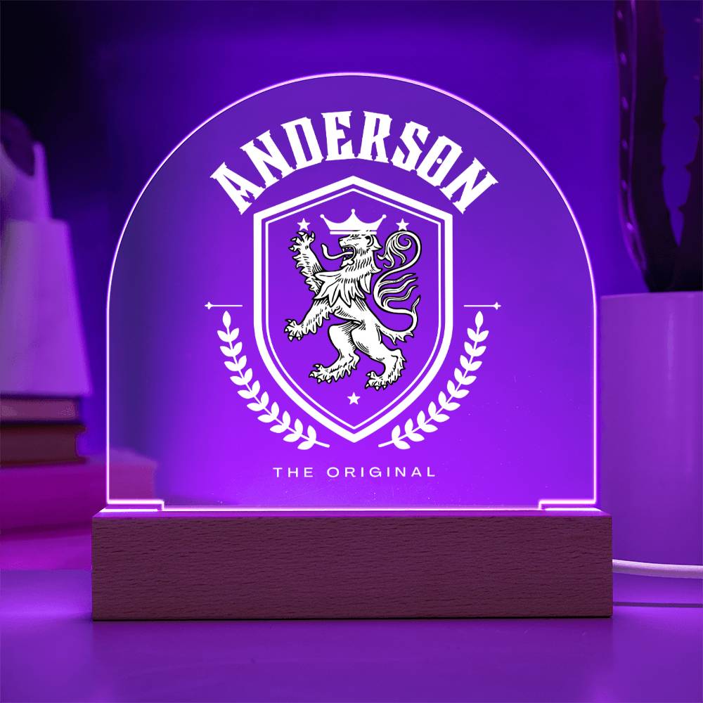 Anderson Family Name Plaque