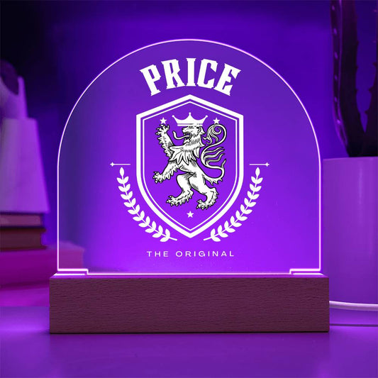 Price Family Name Plaque
