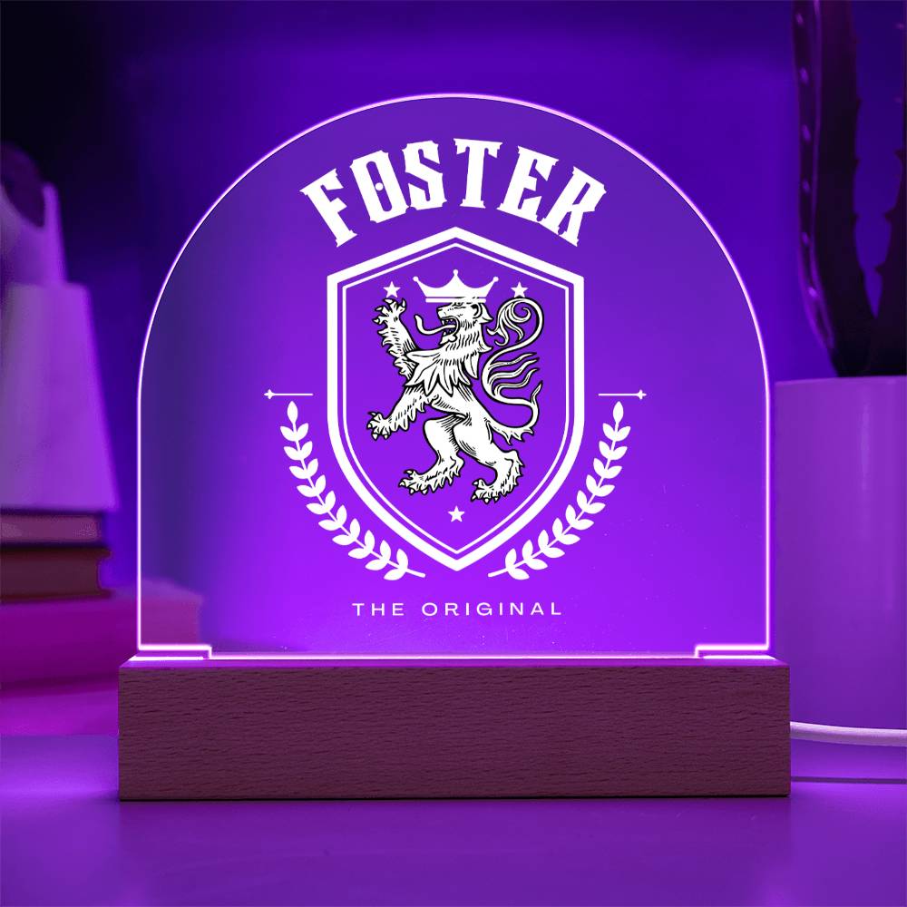 Foster Family Name Plaque