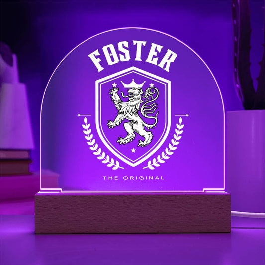 Foster Family Name Plaque