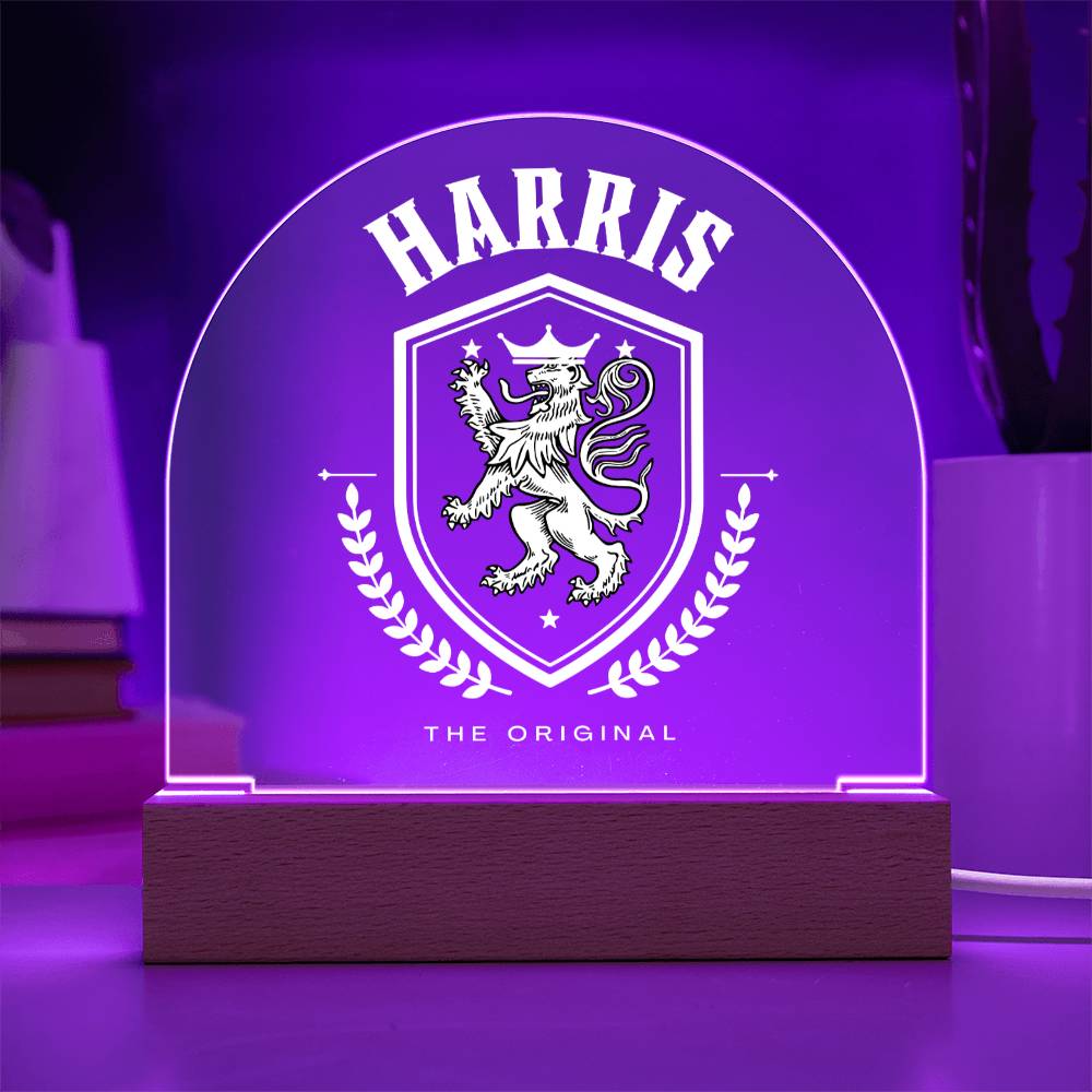Harris Family Name Plaque